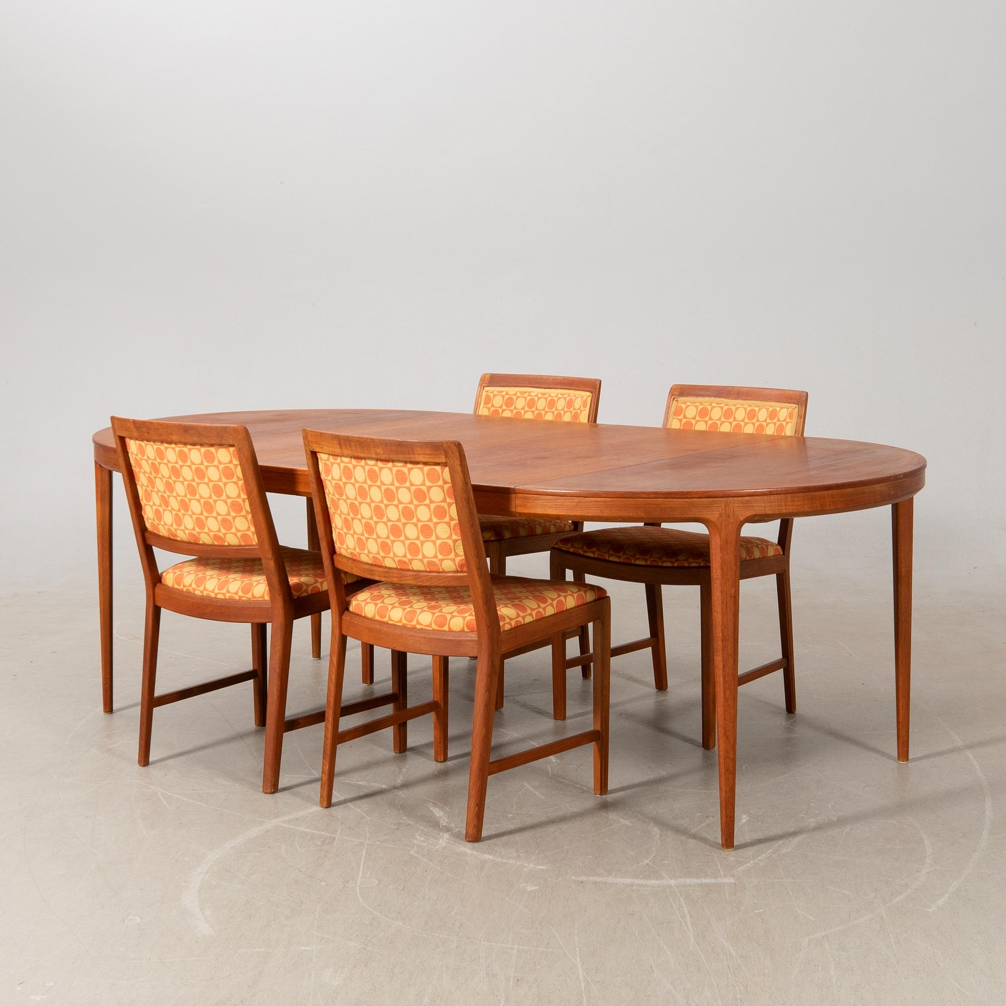 Bertil Fridhagen, dining group, "Diamant", 5 dlr, Bodafors, 1960s.
