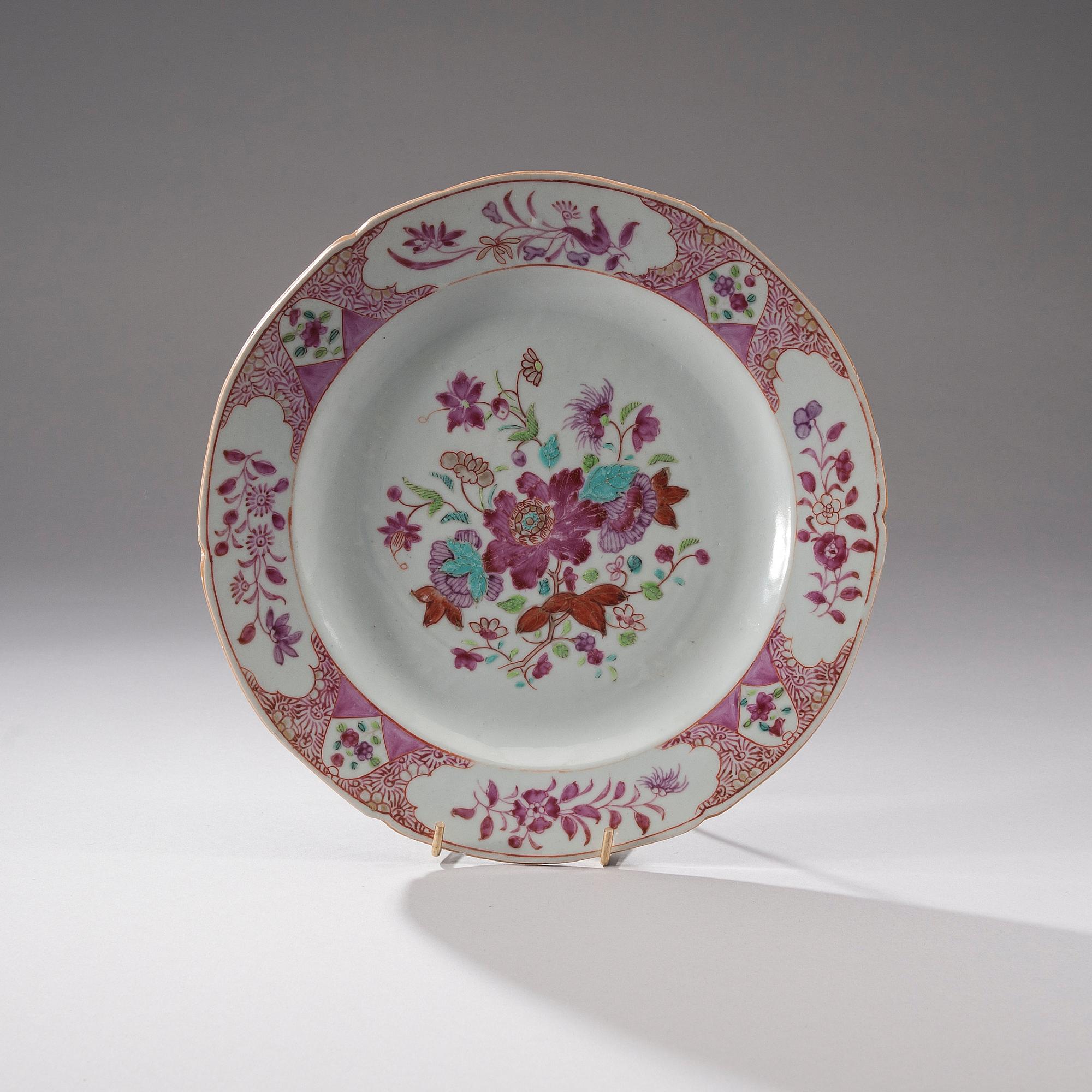 TALLRIK,  porslin, Kina, Qianlong 1736-1795.