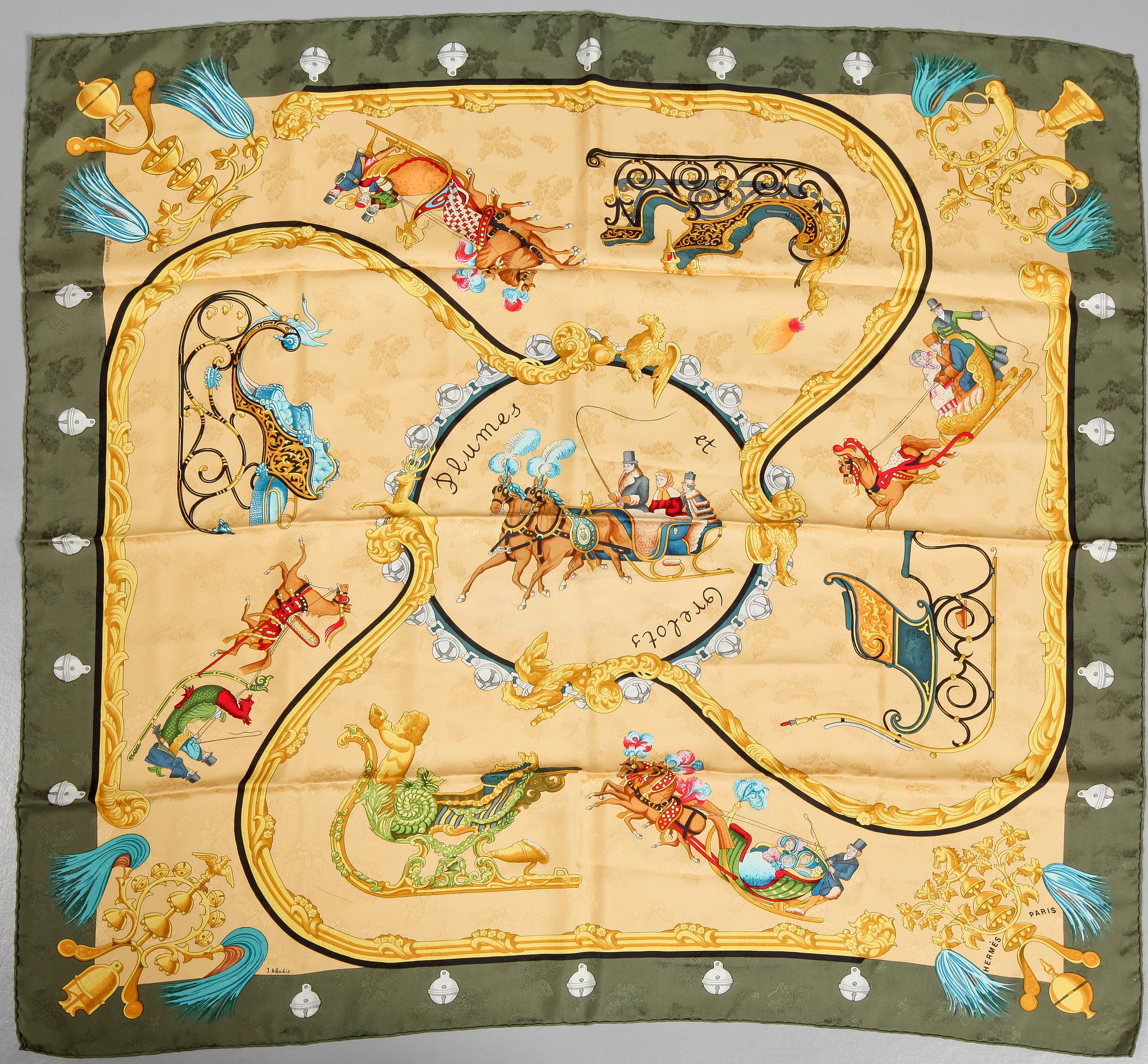 SCARF, "Plumes et Grelots" Julia Abadie, Hermès, Paris.