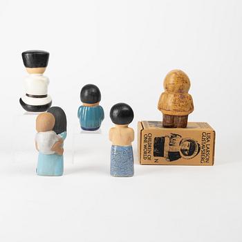 Lisa Larson, a group of five stoneware figurines, K-Studion and Gustavsberg.