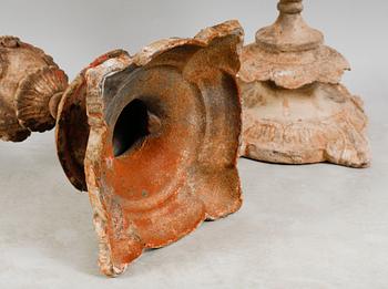 GUERIDONER, 1 par, rokokostil, sent 1900-tal.