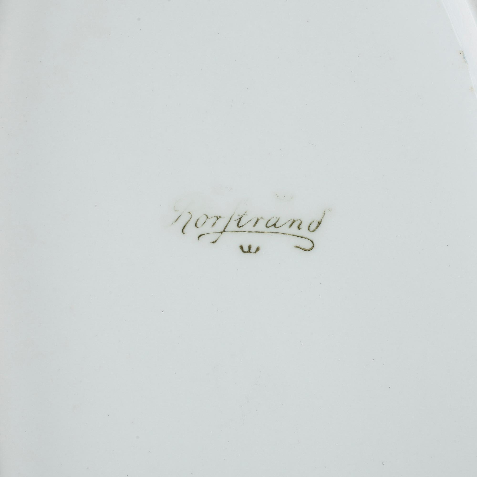 STEKFAT, porslin, jugend, Rörstrand, "Iris", tidigt 1900-tal.