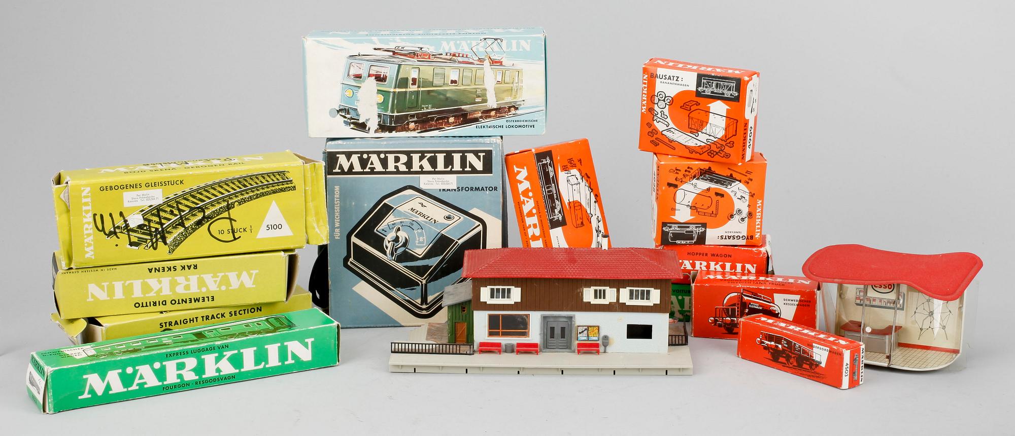 PARTI MÄRKLIN, 14 delar, bl, a Österreichische elektrische lokomotive 3036, 1900-talets andra hälft.