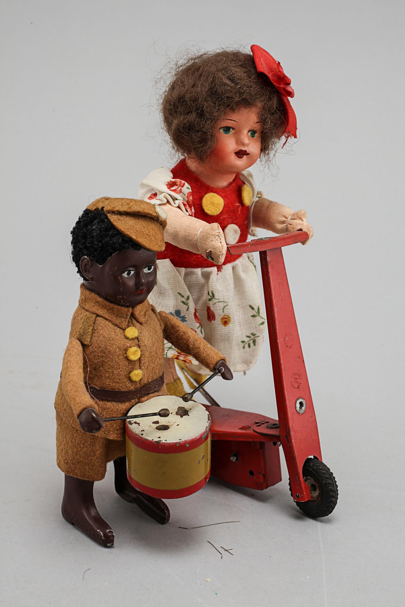 Two circa mid 20th century mechanical toys by Schuco and Fewo, Germany.