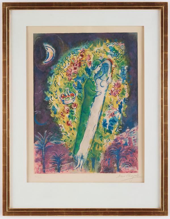 Marc Chagall After, "Couple dans les Mimosas", from: "Nice et la Côte d'Azur".