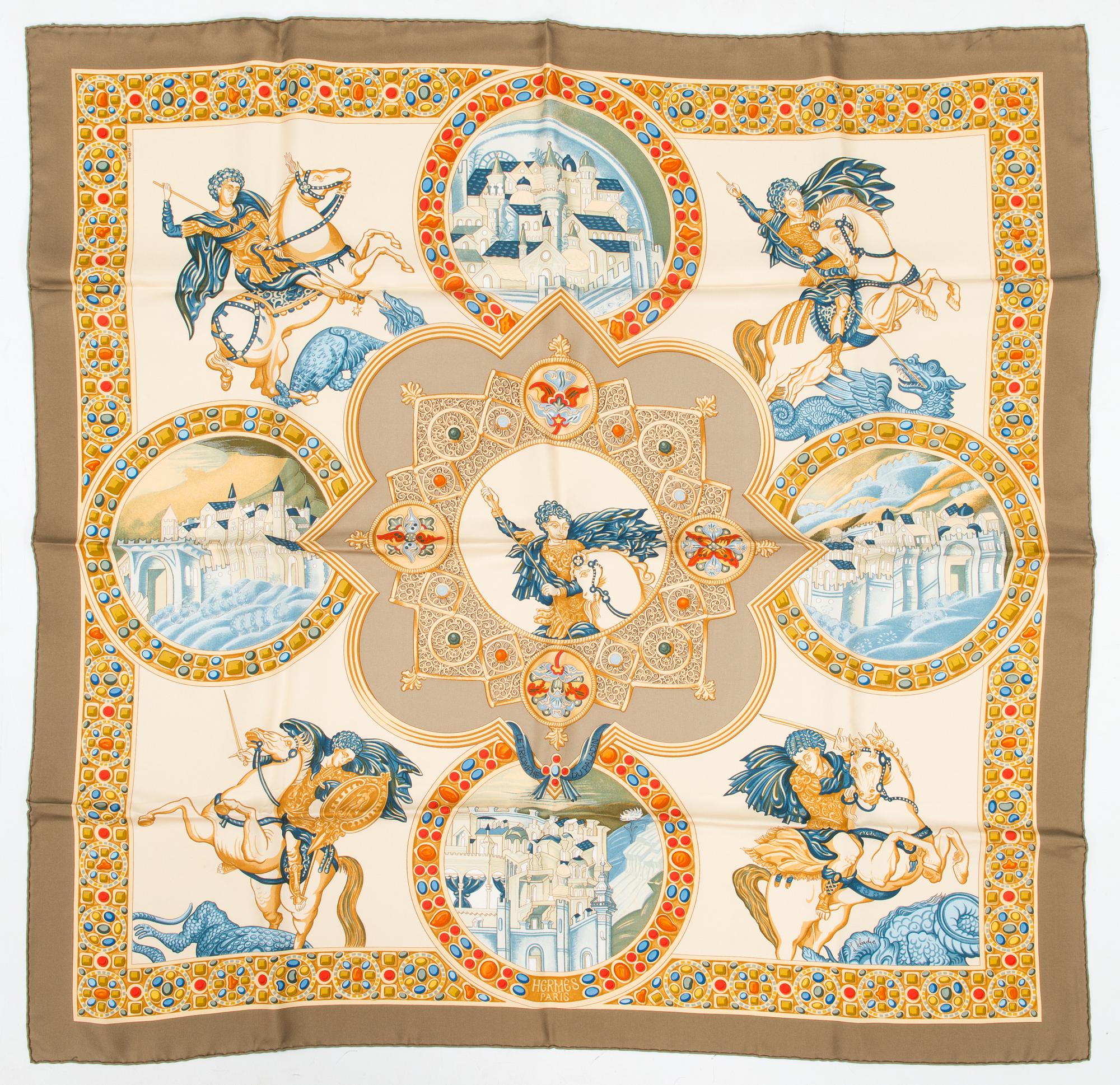 Hermès, "Le Triomphe du Paladin", scarf.