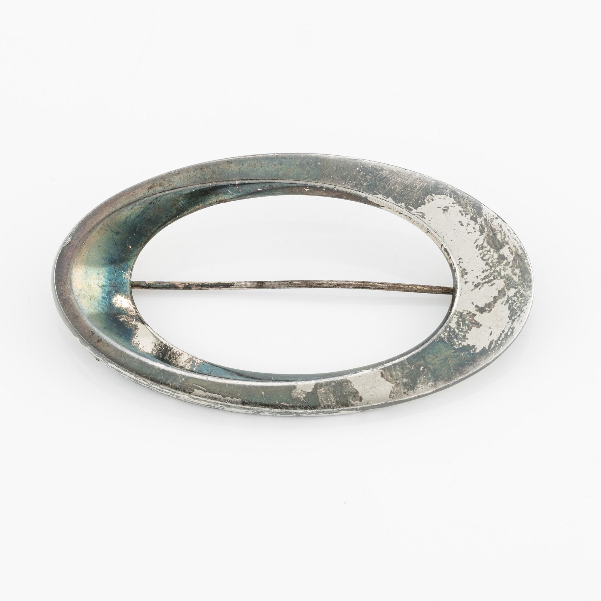 H Hansen brooch, silver, Denmark.