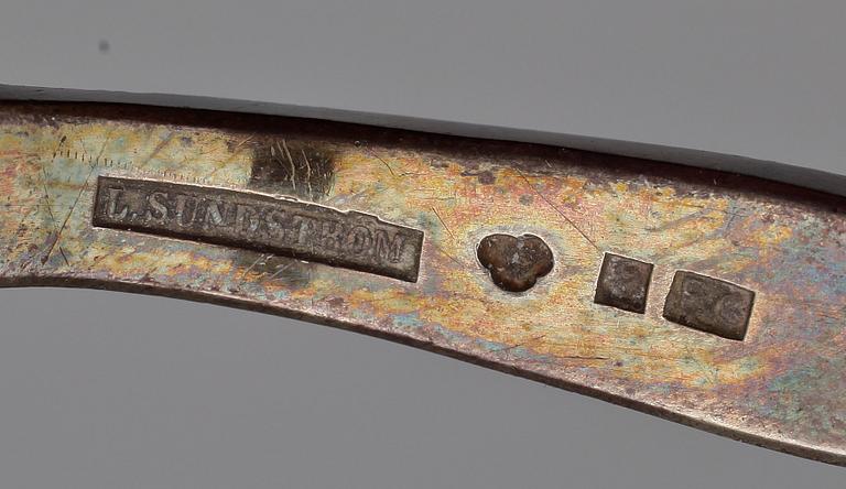 SOPPSLEVAR, 3 st, silver, bla Anders Rahm, Norrköping, 1800-tal.