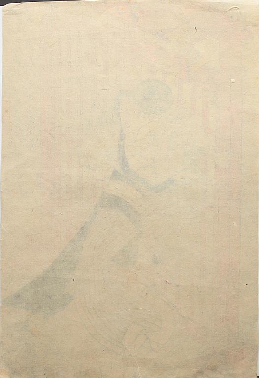 UTAGAWA KUNISADA (TOYOKUNI III), träsnitt, sign i trycket.