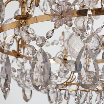 A Gustavian late 18th century eight-light chandelier.