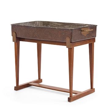 277. Josef Frank, a rare flower table with copper box model "2084", Firma Svenskt Tenn, mid-20th century.