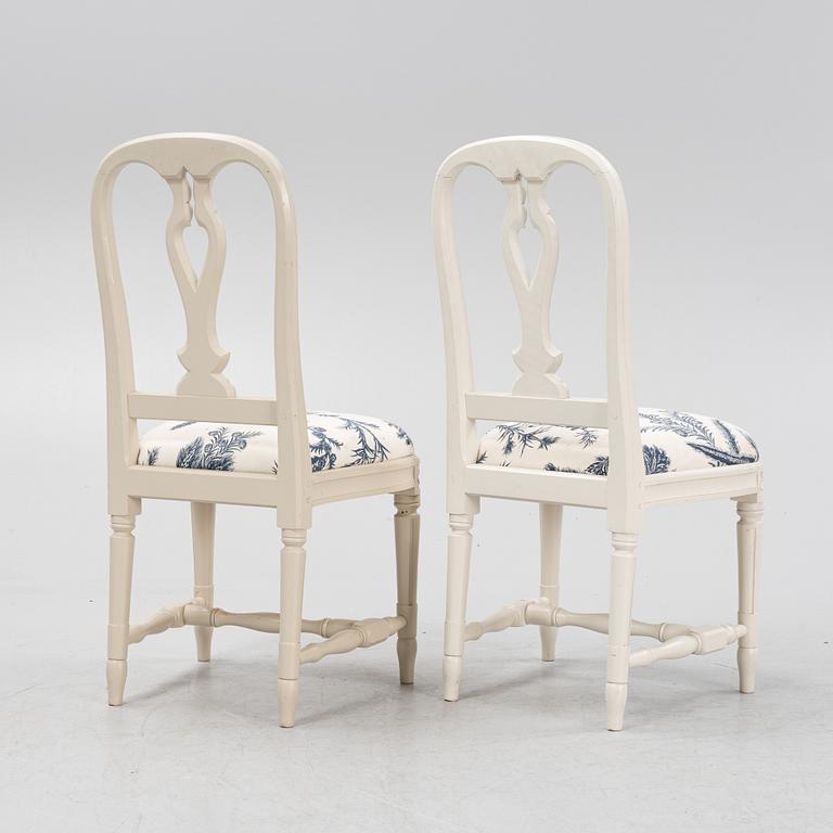 A set of eight 'Hallunda' Gustavian style chairs from Ikea, 1990s.