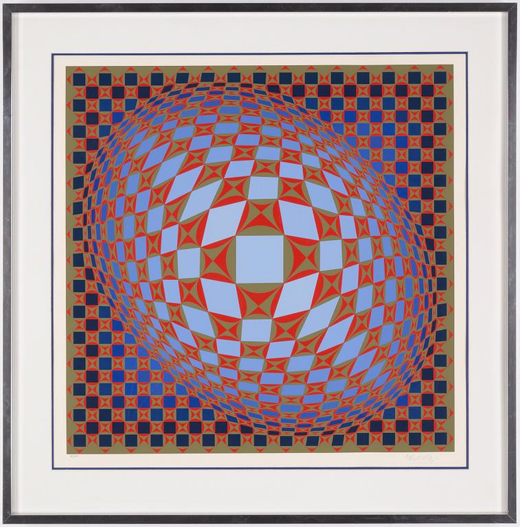 Victor Vasarely, serigrafi, signerad och numrerad 72/275.