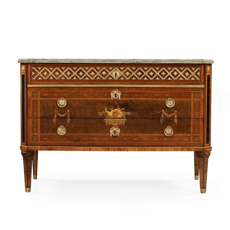 A Gustavian commode by Nils Petter Stenström, master 1781.