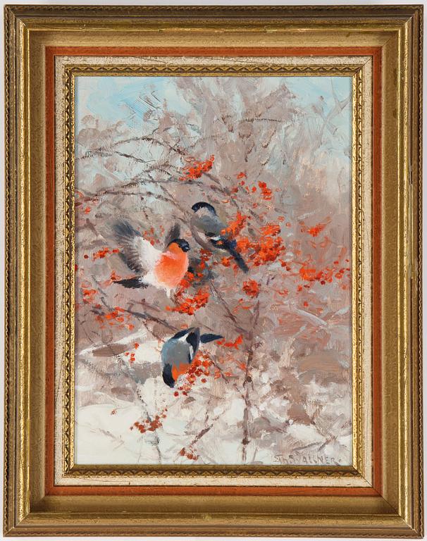 Thure Wallner, oil on panel, signed.