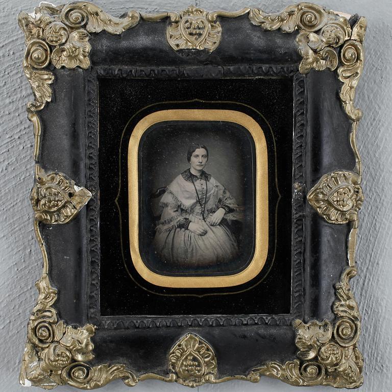 DAGUERREOTYPI, dat 1856 á tergo, Frankrike.