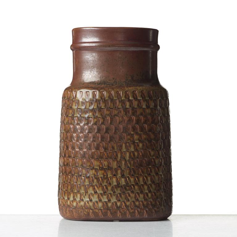 Stig Lindberg, a stoneware vase, Gustavsberg studio, Sweden 1969.