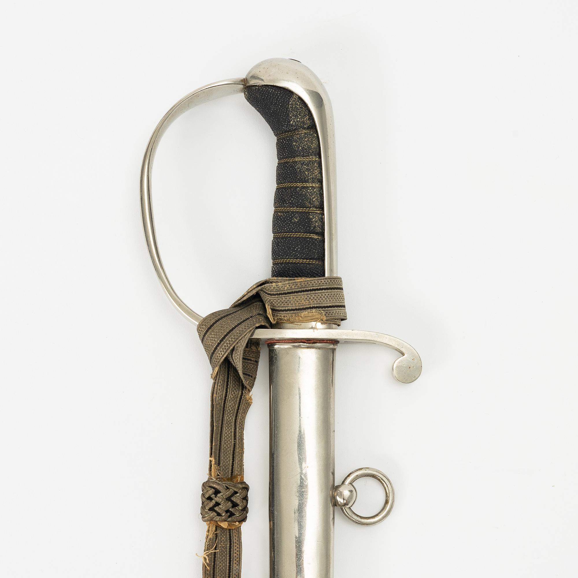 Saber, Swedish, from around the year 1900, with scabard.