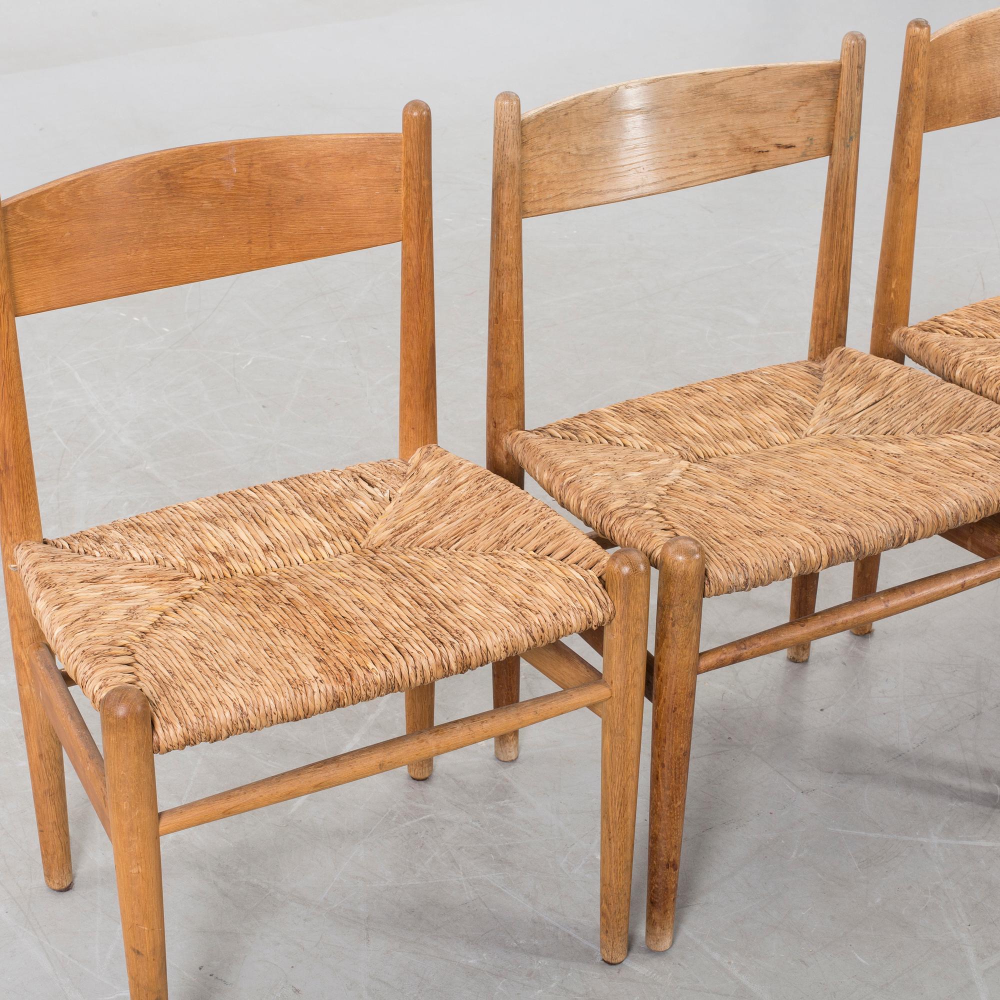 FOUR CHAIRS, "CH 36", Hans J Wegner, Denmark, 20th century 2nd half.