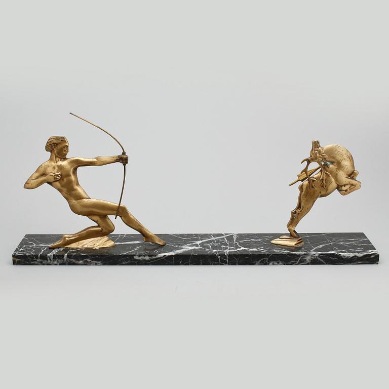 SKULPTUR, mässing, Art deco, 1930-tal.