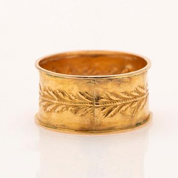 Anders Wedin (active 1838–1864). Engagement ring, 18k, Söderhamn.