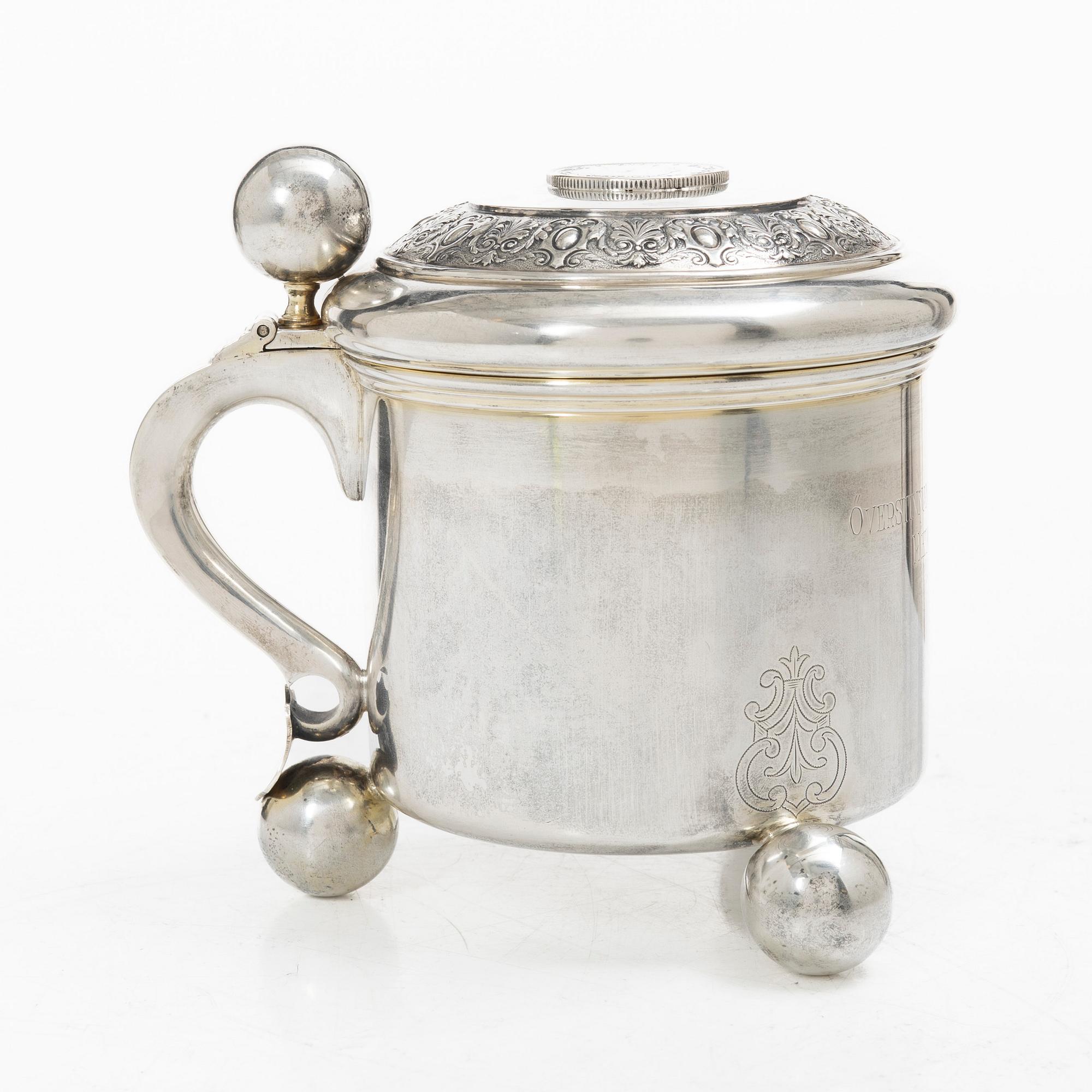Karl Anderson, Dryckeskanna, silver, Stockholm 1921.