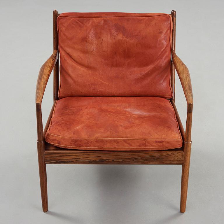 An Ib Kofod Larsen palisander easy chair 'Samsö', OPE-möbler, Sweden 1960's.