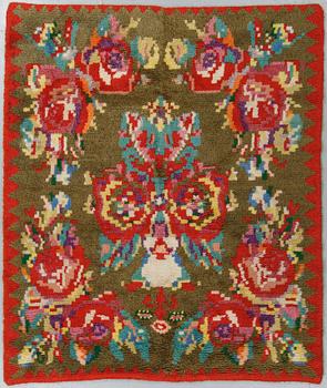 A two sided Rya (knotted pile), probably Finland, ca 187 x 149 cm.
