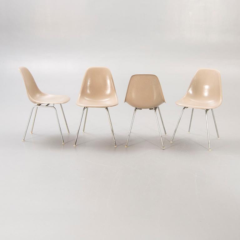 Charles and Ray Eames, chairs, 4 pcs, "DSX", Herman Miller, second half of the 20th century.