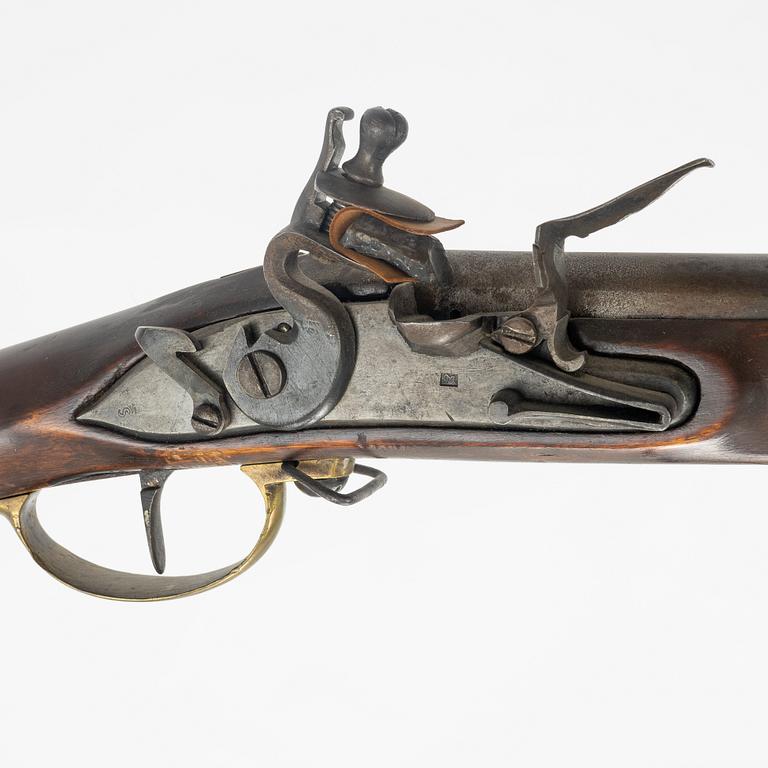 Flintlock rifle, Swedish repair model from the early 19th century.
