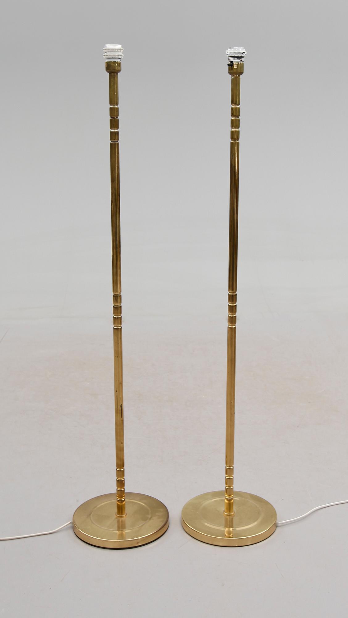 GOLVLAMPOR, 1 par, Danmark, 1900-talets andra hälft.