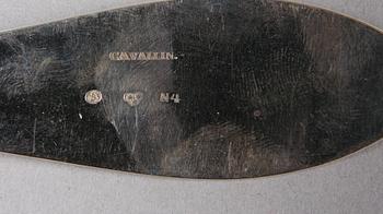 MATSKEDAR, 6 st, silver, Sverige 1800-talets första hälft, bla A. Rahm, Norrköping 1812.