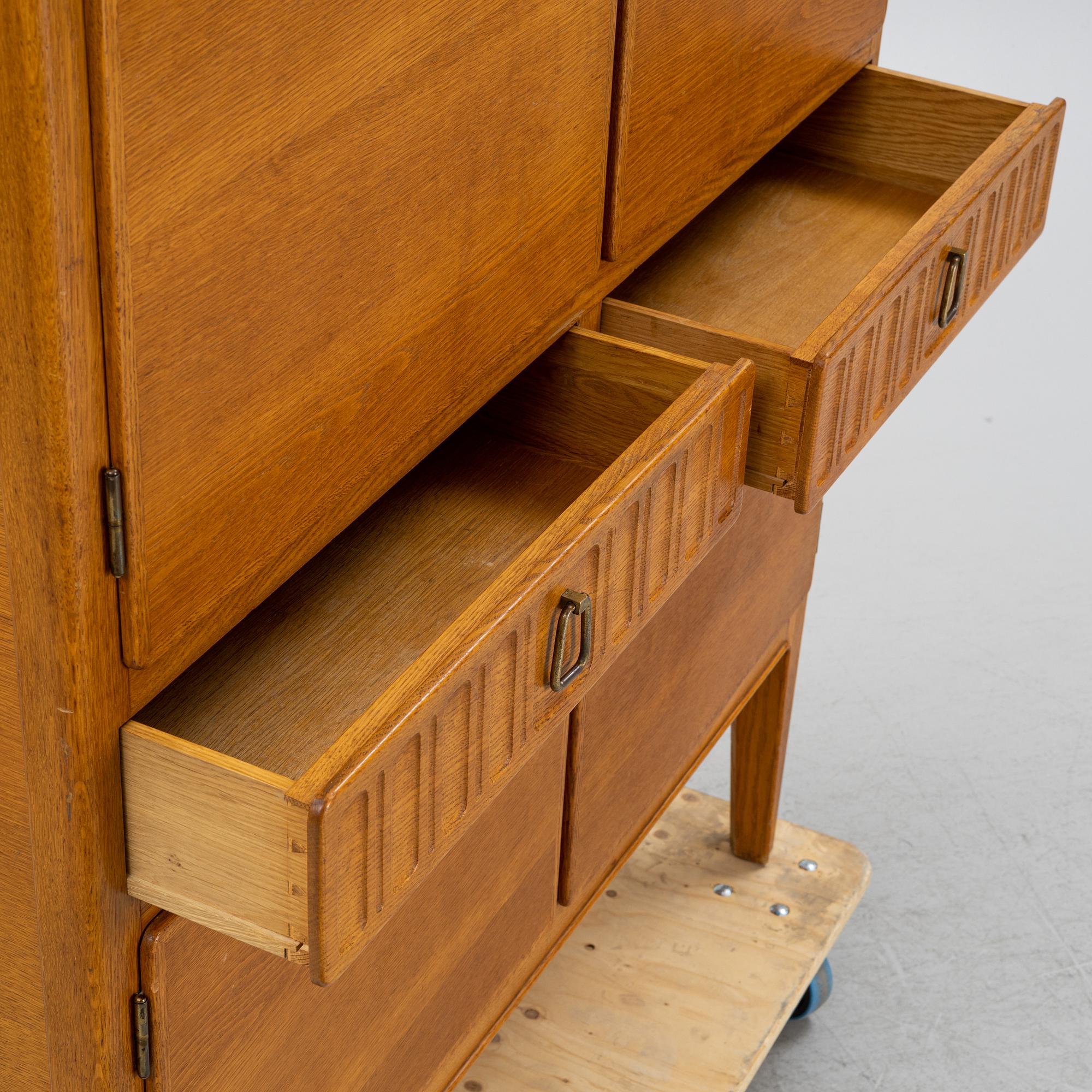 An oak cabinet, Meeths, Sweden, 1940's.