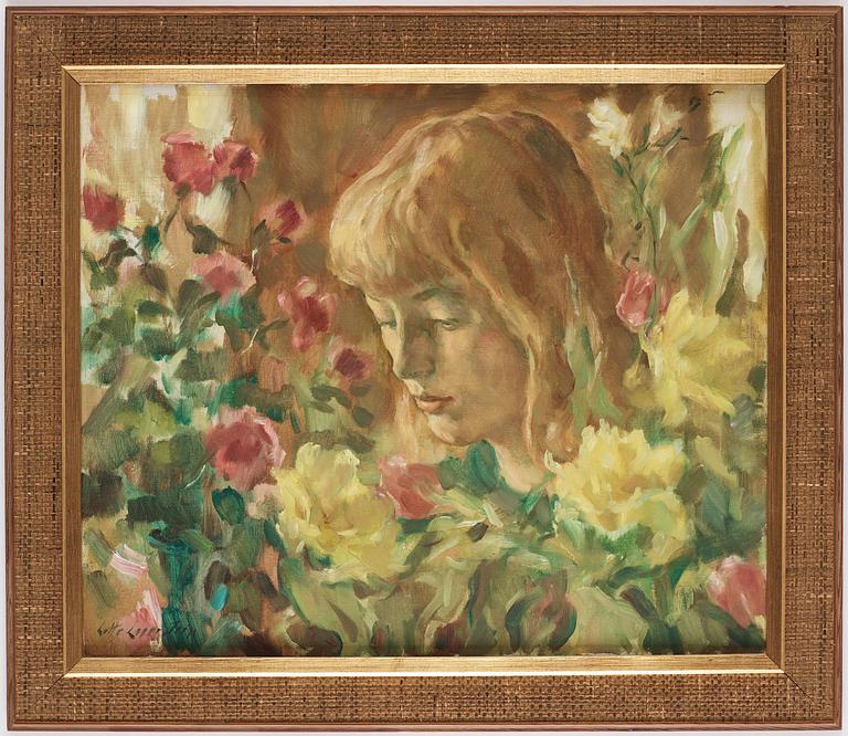 Lotte Laserstein, Girl in flowers.