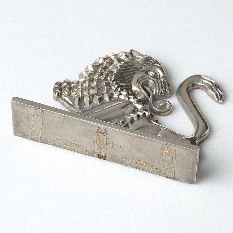 Anna Petrus, a pewter bookend for Svenskt Tenn, Stockholm, 1930.