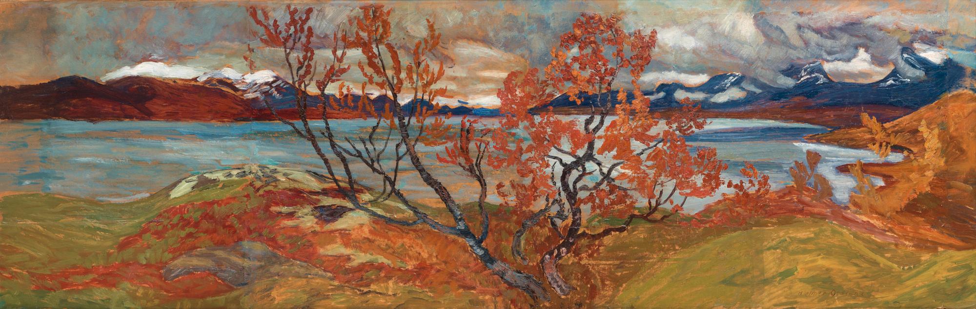 Helmer Osslund, "Torne träsk om hösten" (Torne träsk in autumn).