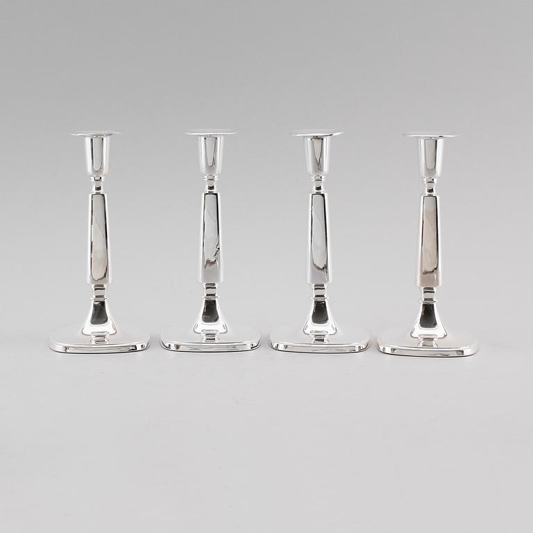 LJUSSTAKAR, 4 st, silver, Thore Eldh, Göteborg, 1961 respektive 1964.