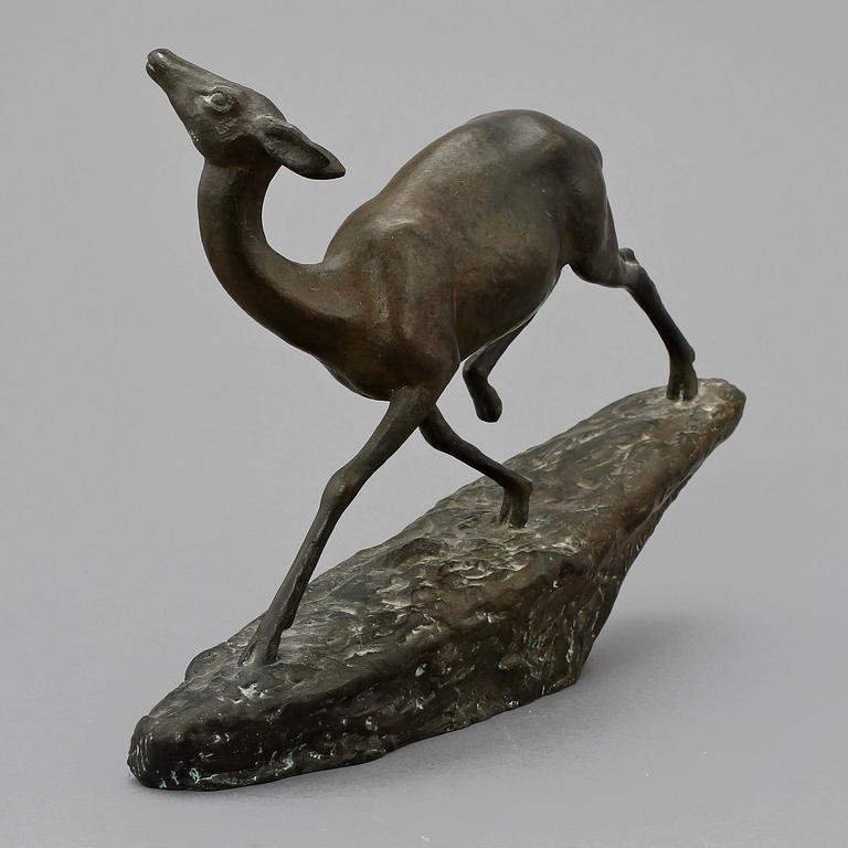 ARVID KNÖPPEL, skulptur, brons, Herman Bergman, sign.