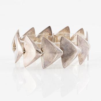 Hans Hansen, necklace and bracelet, sterling silver, Denmark.