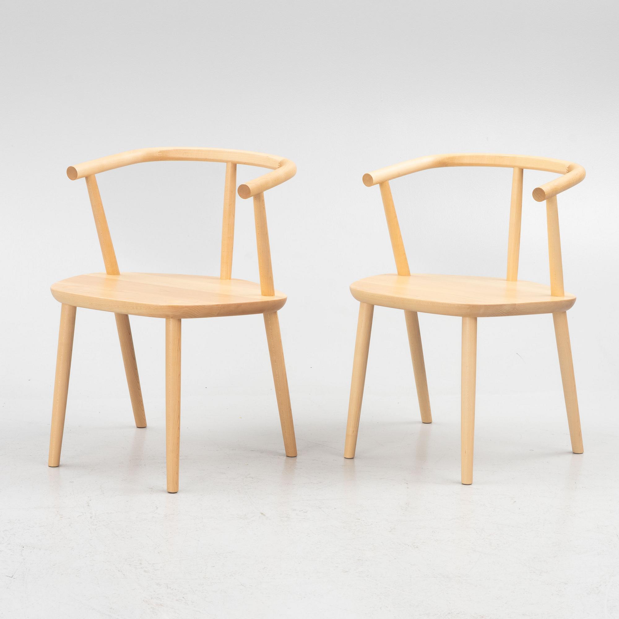 Claesson Koivisto Rune, karmstolar, ett par, "Five chair", Meetee, Japan, 2013.