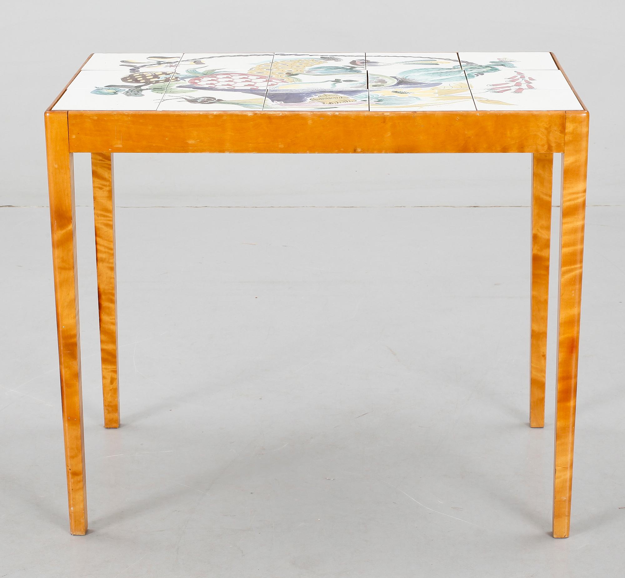 BORD, fajans, Ursula Printz Gustavsberg, 1950/60-tal.