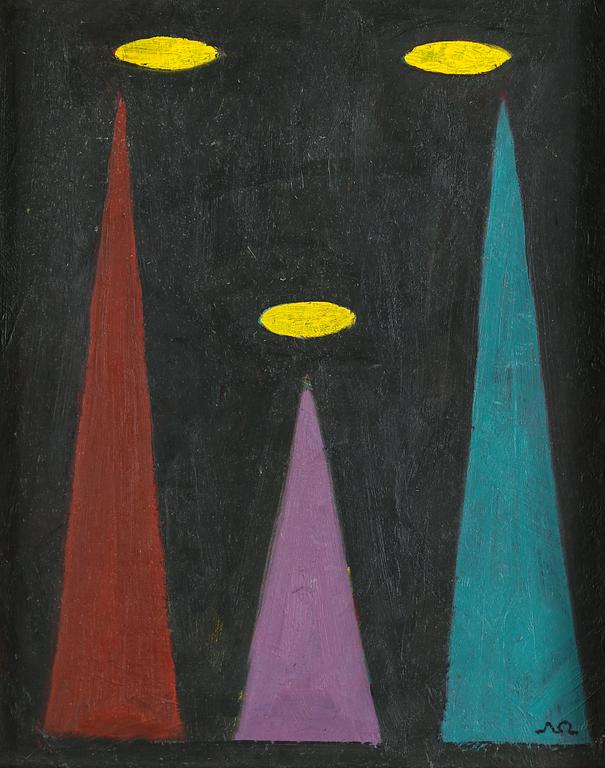 ARNE ÖDBERG, oil on panel, signed with monogra. Dated -54 verso.