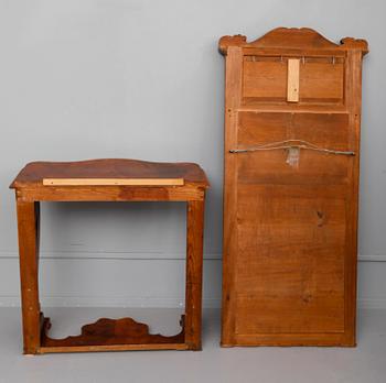 SPEGEL MED KONSOLBORD, 1800-talets mitt.