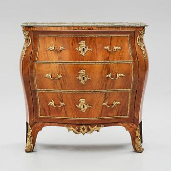 A Swedish Rococo 18th century commode attributed to Lars Nordin, master 1743.