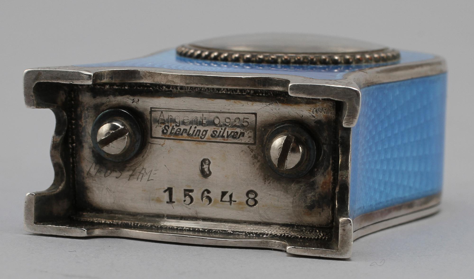 RESEUR, silver samt emalj, Zenith, Schweiz, 1900-talets första kvartal.