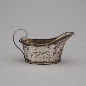 GRÄDDKANNA, silver, Bengt Tornberg, Linköping 1811. Total vikt 84 gr.