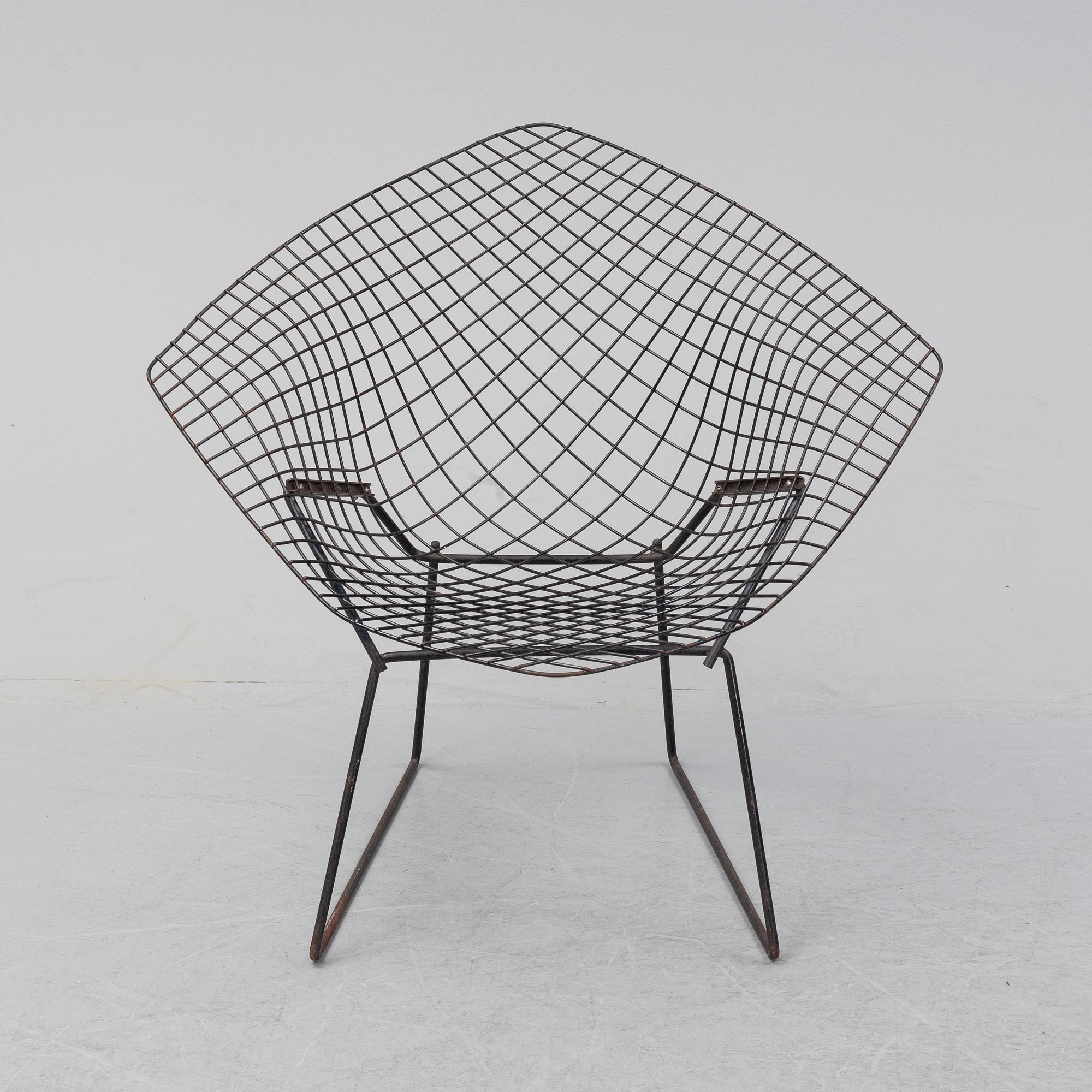 Harry Bertoia, fåtölj, "Diamond Chair", 1900-talets andra hälft.