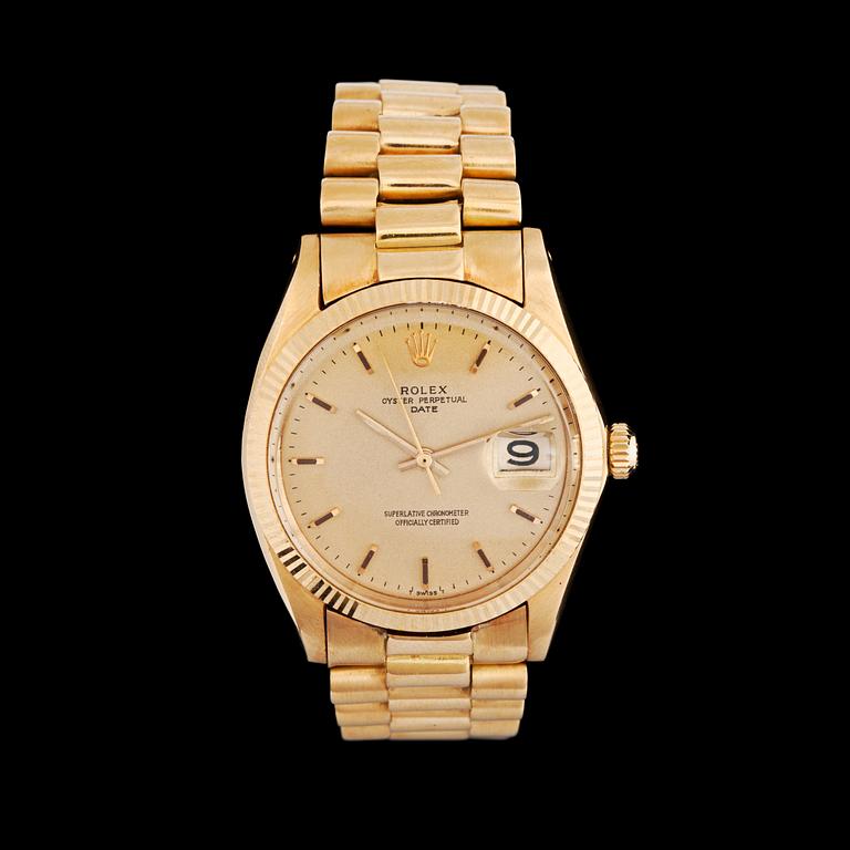 Rolex - Date. Gold. Automatic. Ø 34 mm.