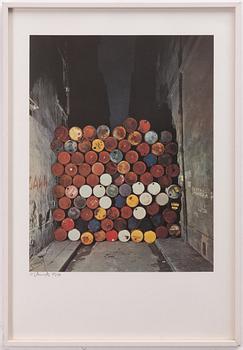 Christo Vladimirov Javacheff, “Wall of Oil Barrels, The Iron Curtain, Rue Visconti, Paris".