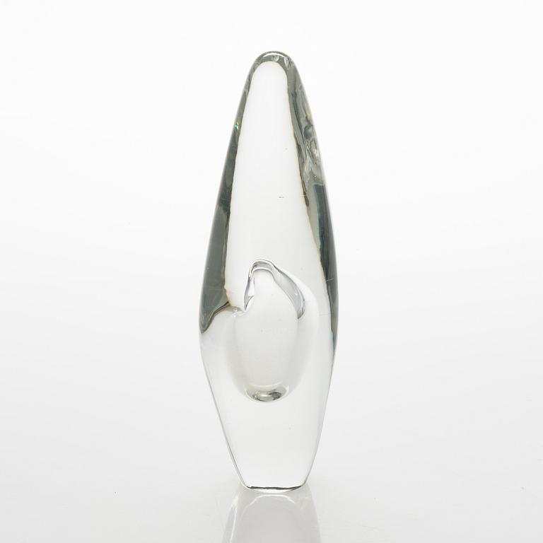 Timo Sarpaneva, veistos, "Orkidea", signeerattu Timo Sarpaneva Iittala -55. Malli muotoiltu 1954.